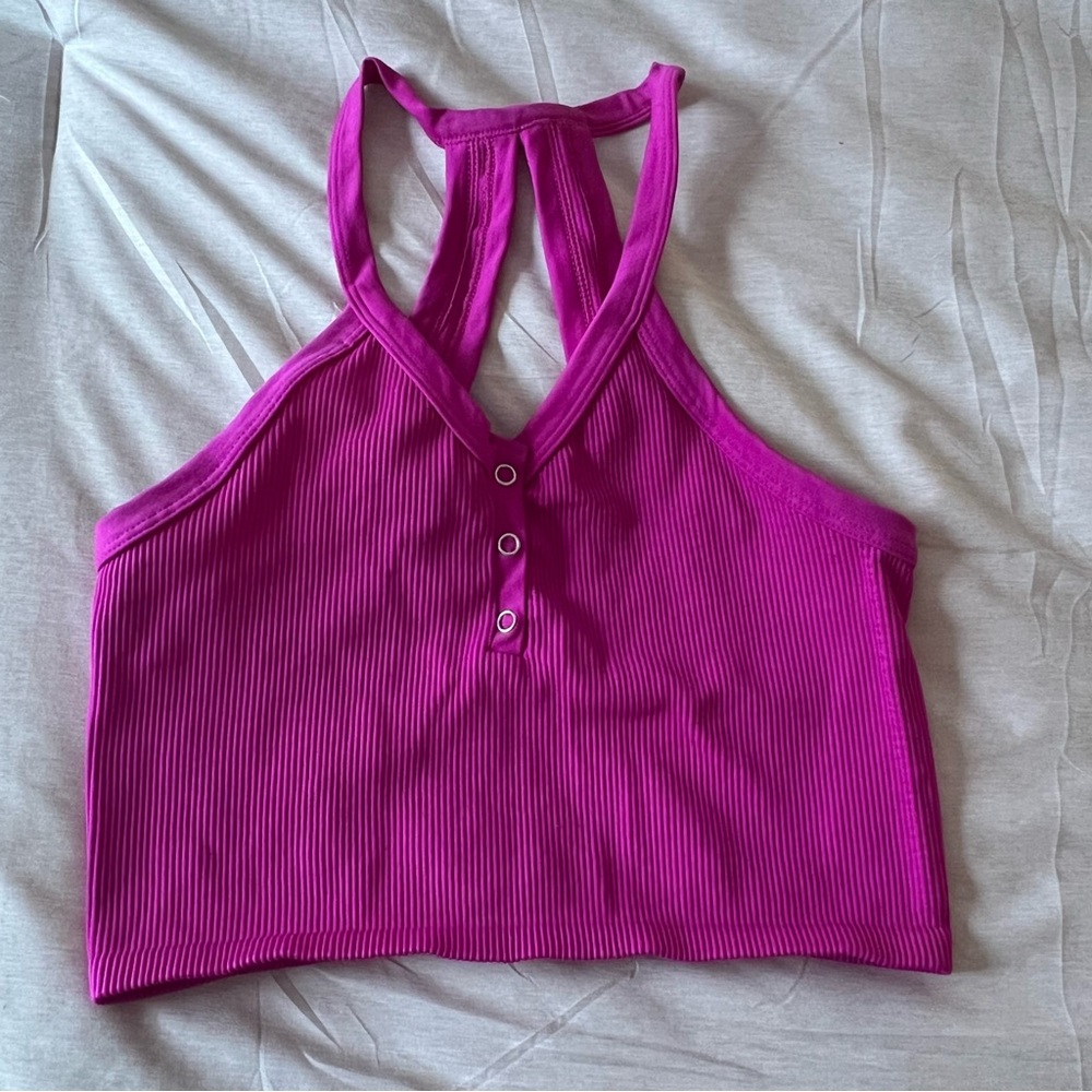 Free People Movement Free Throw Ribbed Cropped Tank Top